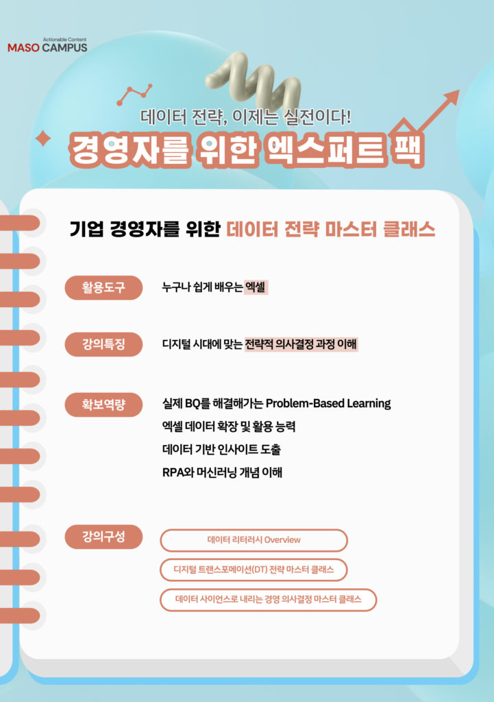 데이터 전략, 이제는 실전이다! 경영자를 위한 엑스퍼트 팩_히어로_v1.1