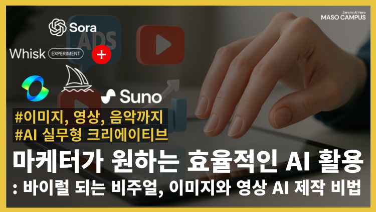 마케터가 원하는 효율적인 AI 활용 – 바이럴 되는 비주얼, 이미지와 영상 AI 제작 비법